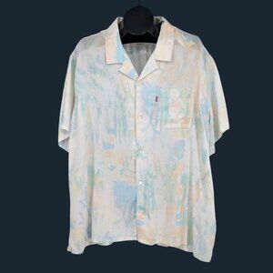 Levis Tie Dye Camp Button Up Shirt Relaxed Fit Lyocell Resort Festival Size XXL